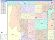 Spring Valley  Wall Map Color Cast Style